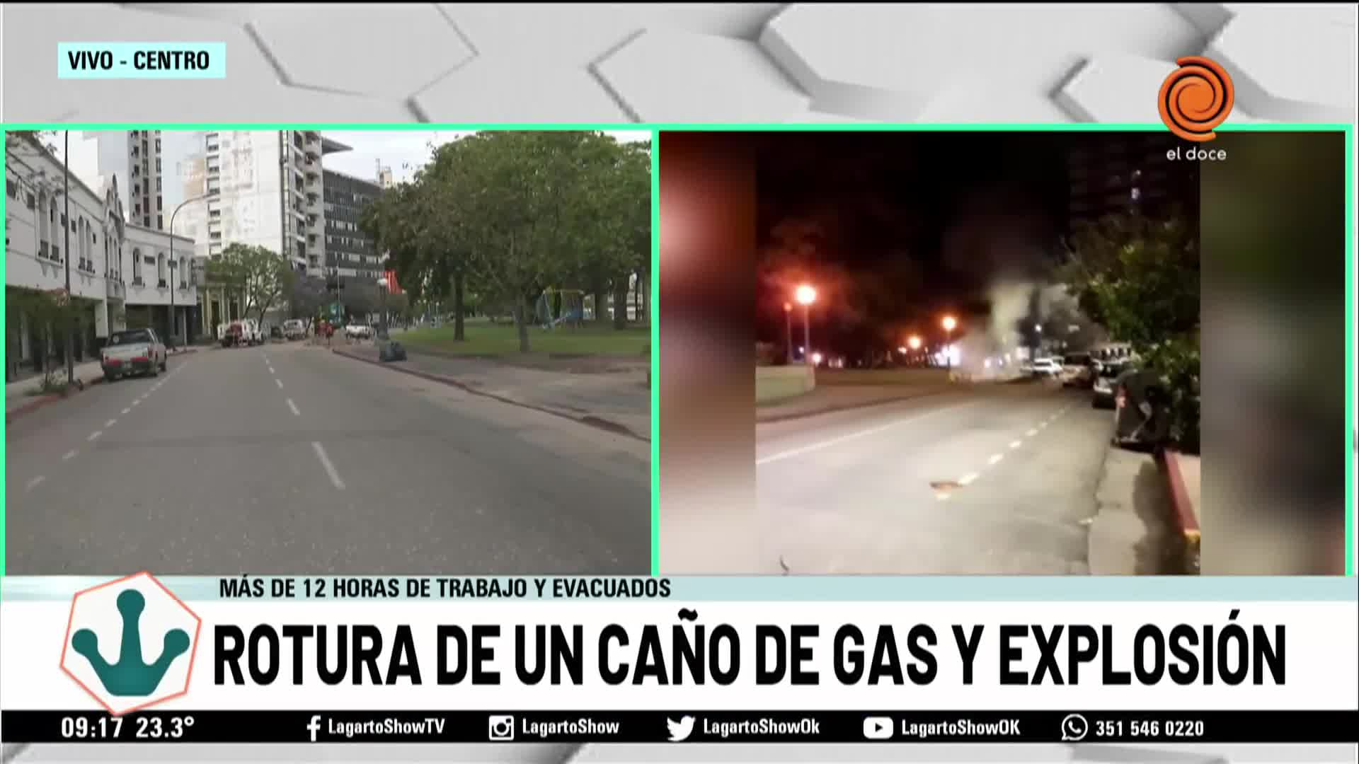 Caos en el tránsito por la rotura de un caño de gas