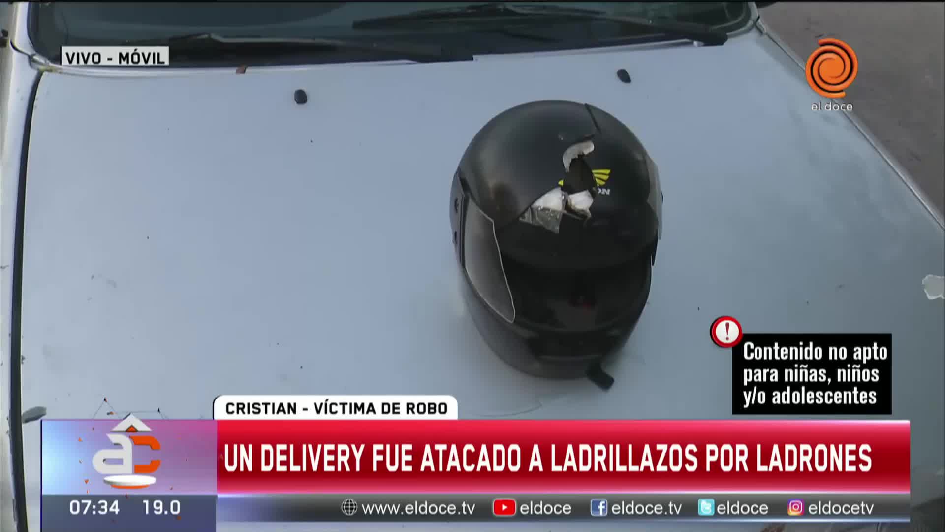 El testimonio del delivery al que le pegaron un ladrillazo para robarle