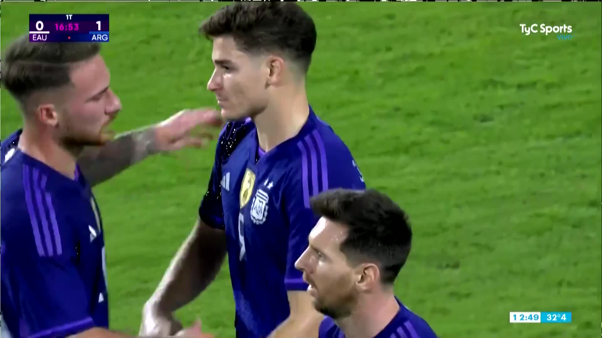 Julián Álvarez puso el 1-0 de Argentina ante Emiratos