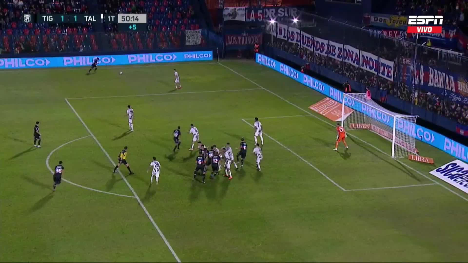 Tigre se lo empató a la T en el cierre del primer tiempo
