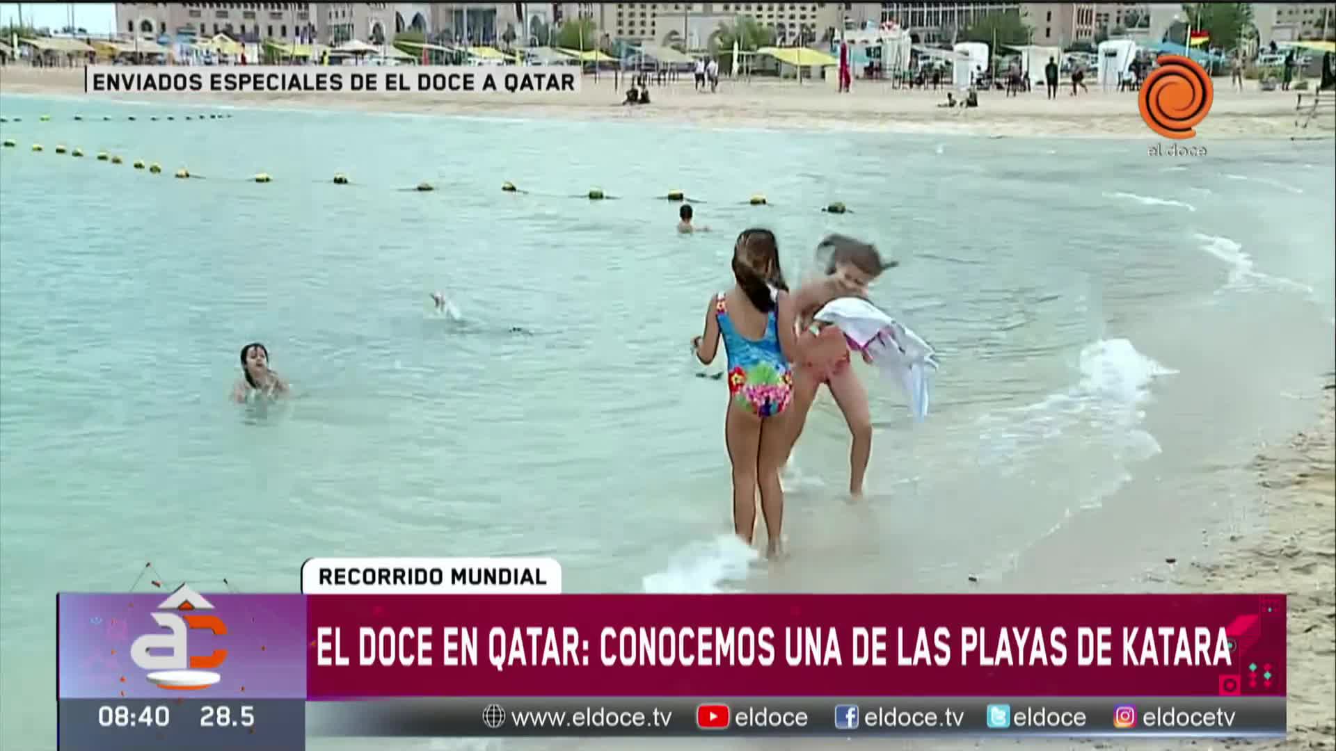 Jorge Cuadrado disfrutó del día en la playa Katara en Doha