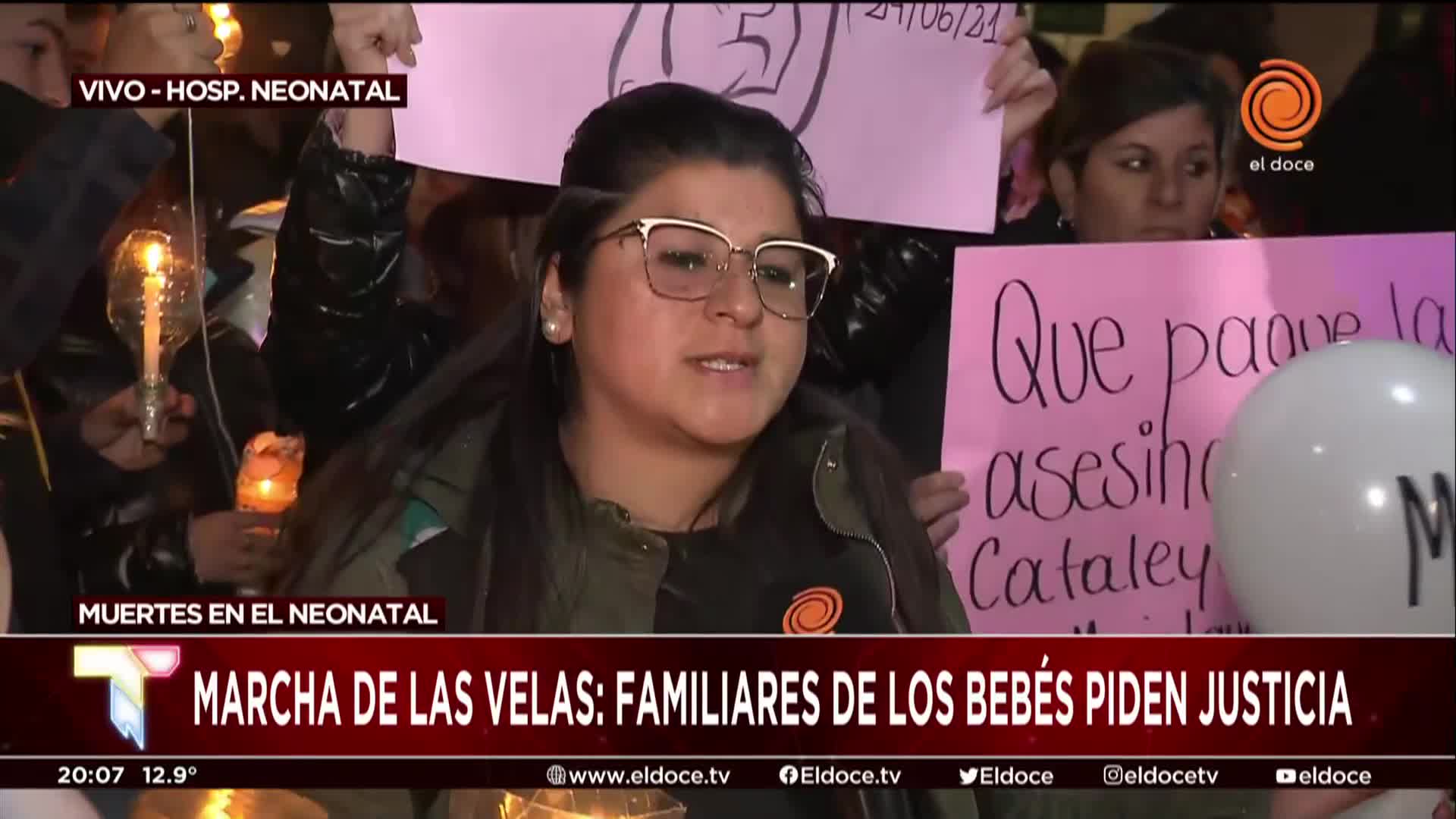 Marcha de las velas en el Neonatal: el pedido de las madres