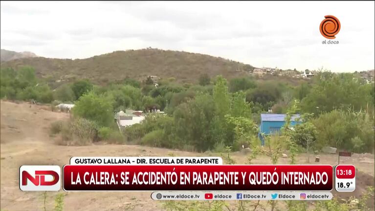 Un especialista contó cómo fue el accidente en parapente en La Calera