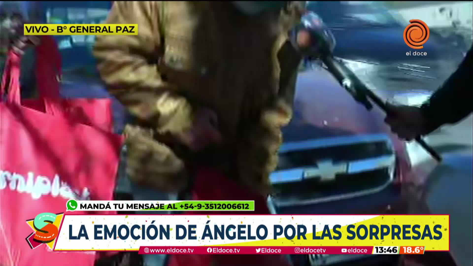 Ángelo fue sorprendido con regalos en Seguimos en El Doce