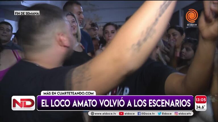 Así fue el regreso del Loco Amato tras 20 meses