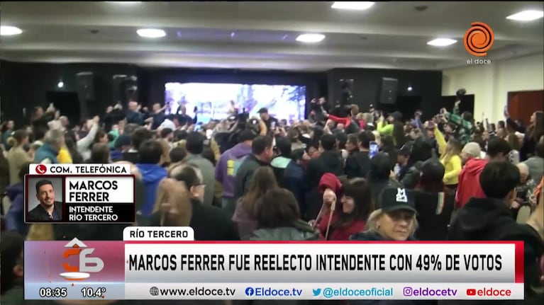 Ferrer fue reelecto en Río Tercero y aseguró que se trató de “una valoración positiva”