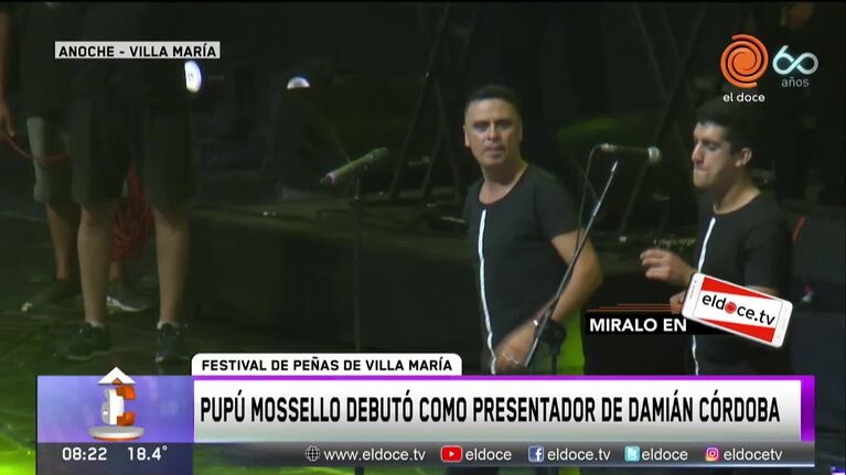 Damián Córdoba y Pupú Mosello, juntos en Villa María