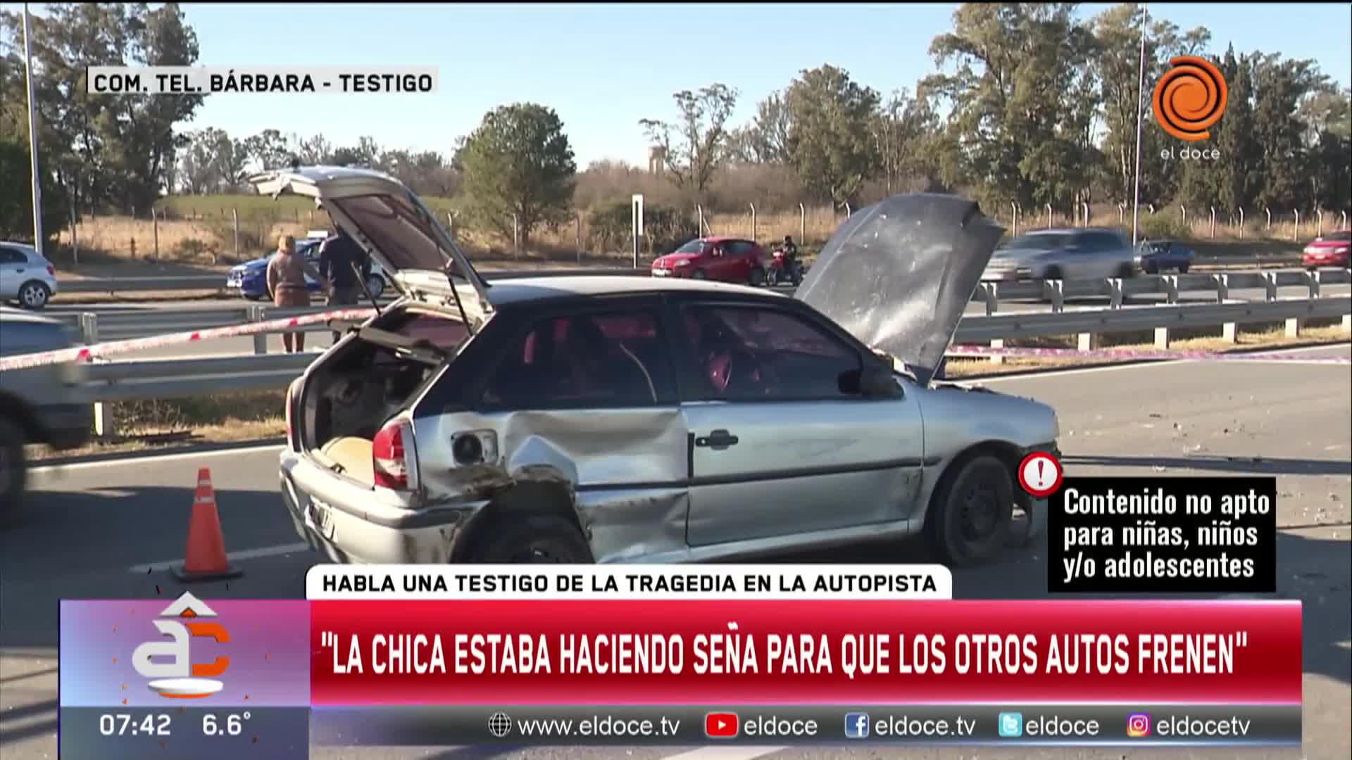 Una testigo contó cómo fue el accidente en la autopista