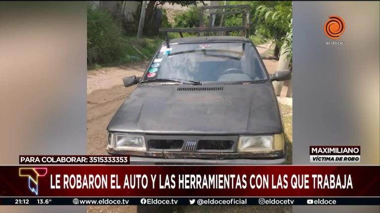 Se mudó desde Buenos Aires y le robaron el auto con sus herramientas de trabajo