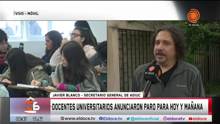 Docentes universitarios anunciaron dos días de paro en Córdoba