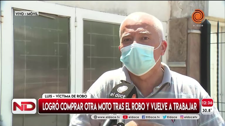 Logró comprar otra moto y puede volver a trabajar 