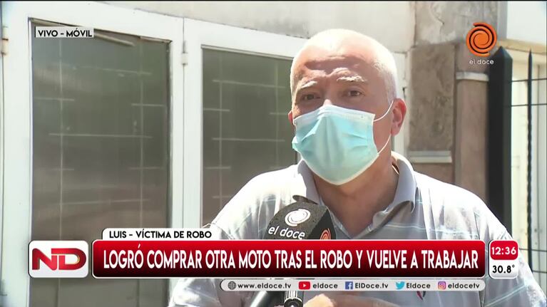 Logró comprar otra moto y puede volver a trabajar