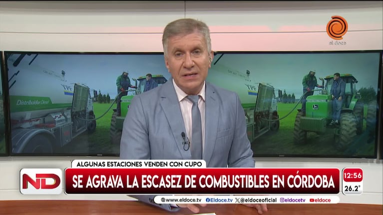 El desabastecimiento de combustible se siente en la ciudad de Córdoba y el campo