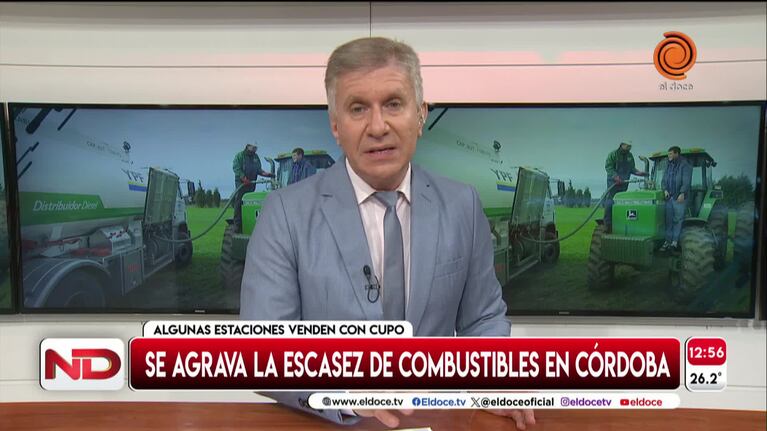 El desabastecimiento de combustible se siente en la ciudad de Córdoba y el campo