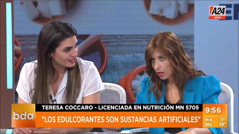 Una nutricionista se desmayó en vivo