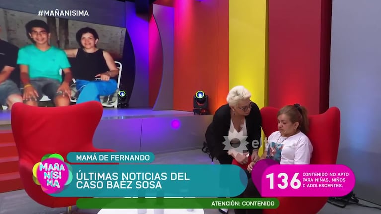 La mamá de Báez Sosa se quebró al hablar de su hijo
