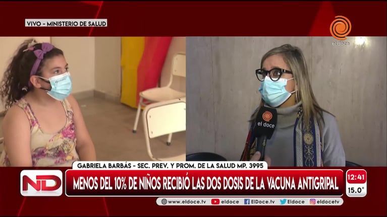 Menos del 10 por ciento de los niños recibieron las dos dosis de la vacuna antigripal