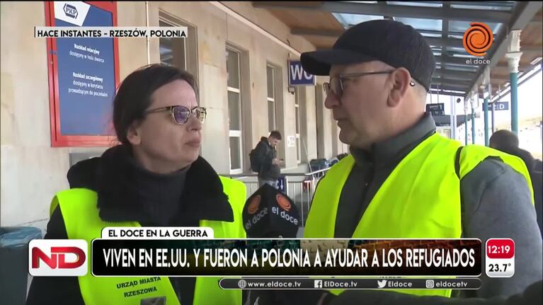 Atravesaron más de 9 mil km para ayudar a refugiados en Polonia