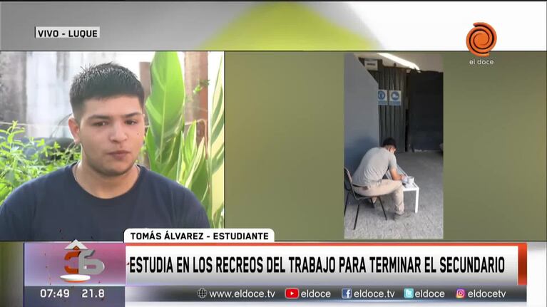 “No dejen el secundario”: el mensaje del bombero que usa sus recreos para estudiar