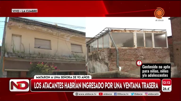 Habló el hombre que encontró a la anciana asesinada en La Cumbre