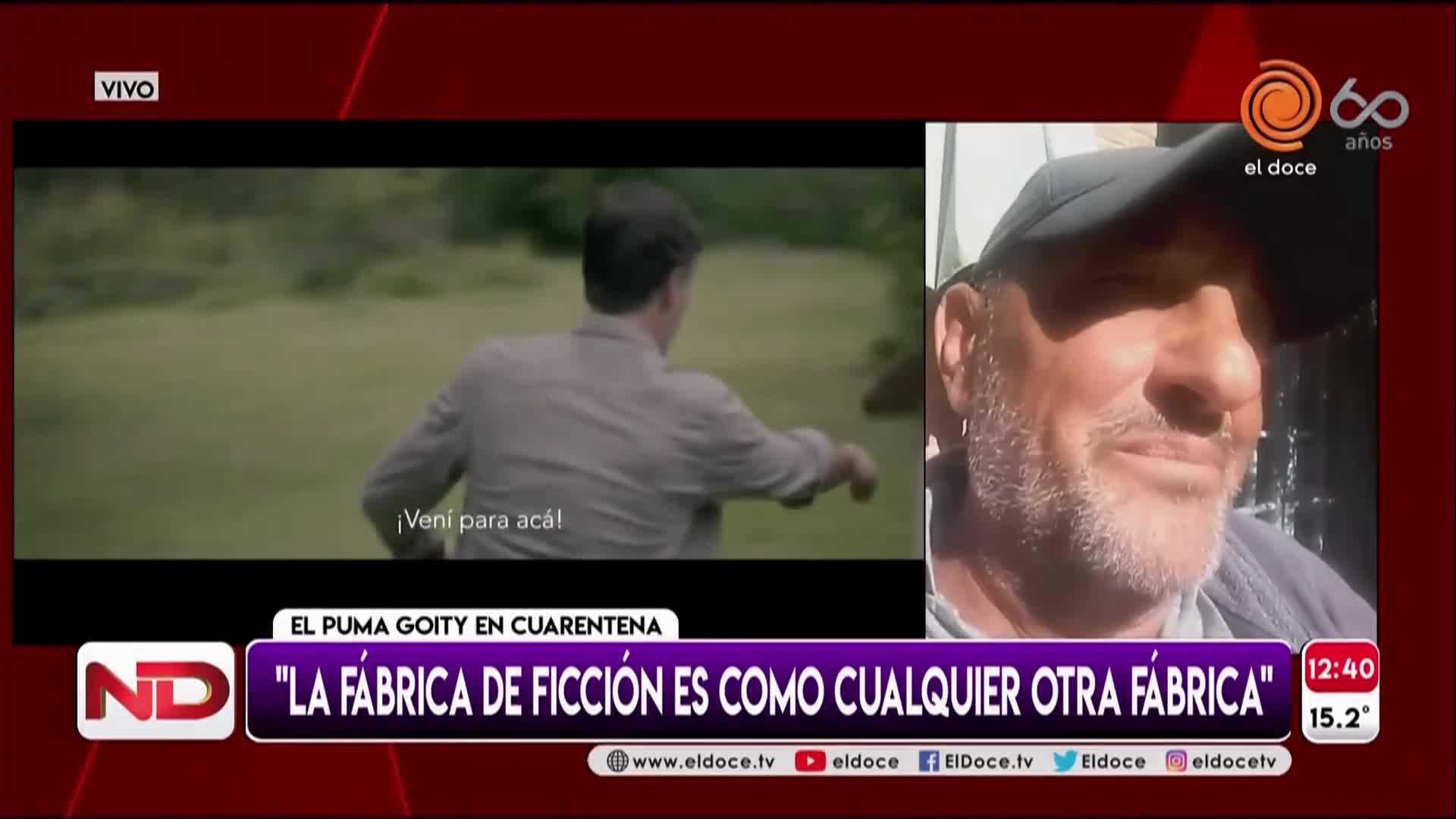 El Puma Goity habló del estreno de la película "La Chancha"