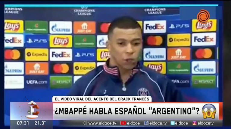 Mbappé se hizo viral con su acento argentino 