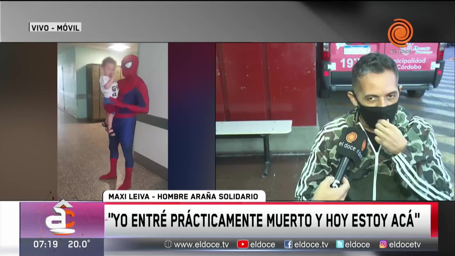 Dieron de alta al "hombre araña" cordobés baleado por un policía