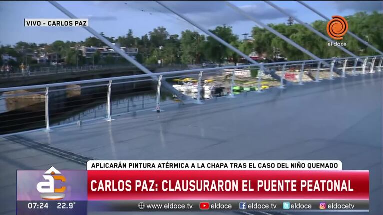Puente Centenario cerrado: peatones violaron la clausura