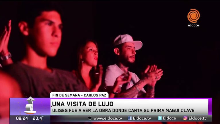 Ulises Bueno sorprendió a su prima en el show de Camilo y Nardo