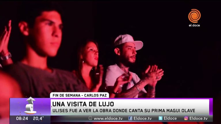 Ulises Bueno sorprendió a su prima en el show de Camilo y Nardo