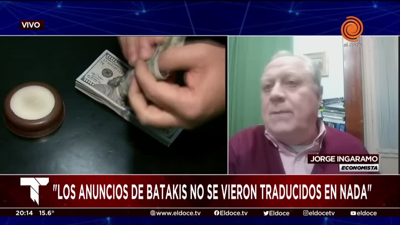 Aseguran que los anuncios de Batakis "no se vieron traducidos en nada"