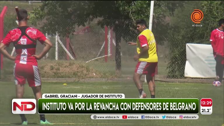 Los jugadores de Instituto palpitaron la revancha con Defensores de Belgrano