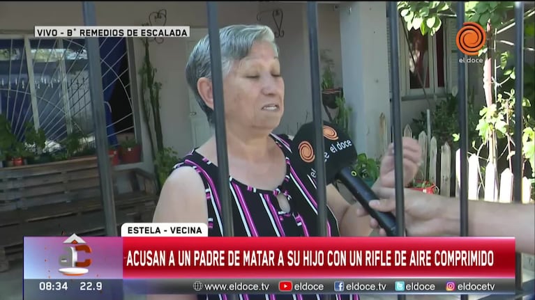 Una vecina vio al padre que mató a su hijo con un rifle de aire comprimido