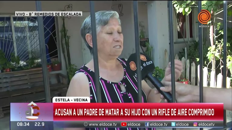 Una vecina vio al padre que mató a su hijo con un rifle de aire comprimido