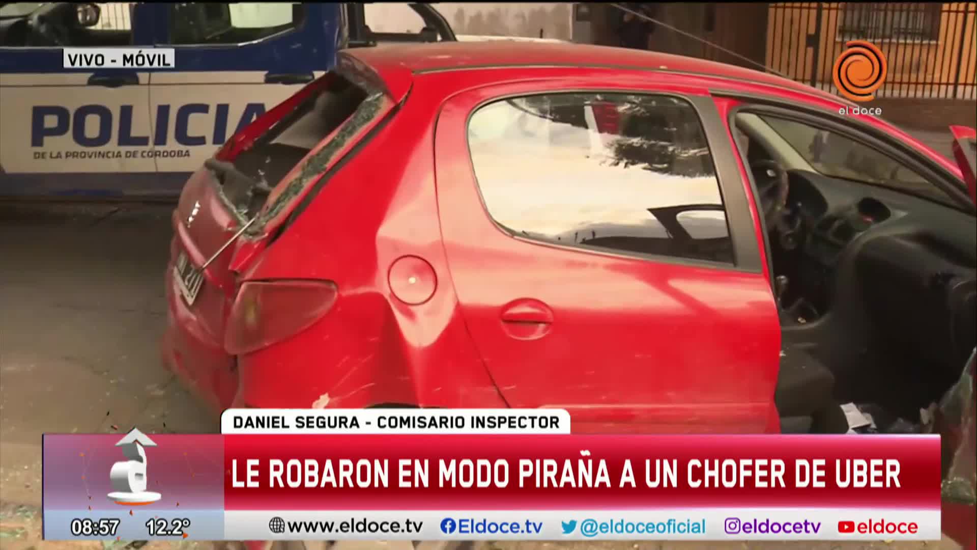 Le robó el auto a un chofer y chocó tras una persecución