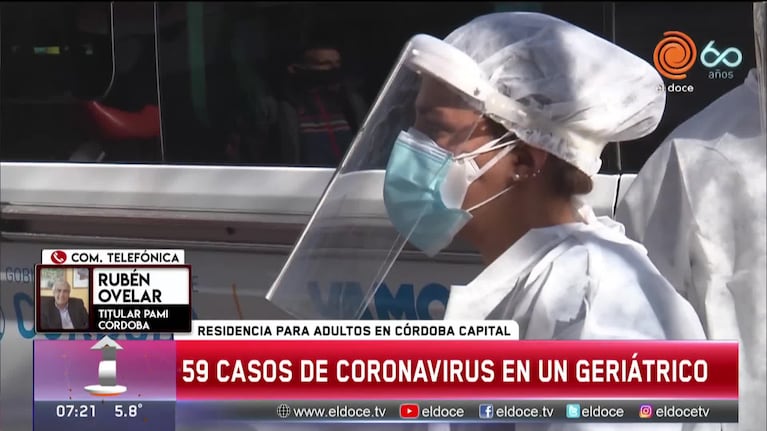 59 casos de coronavirus en un geriátrico del centro de Córdoba