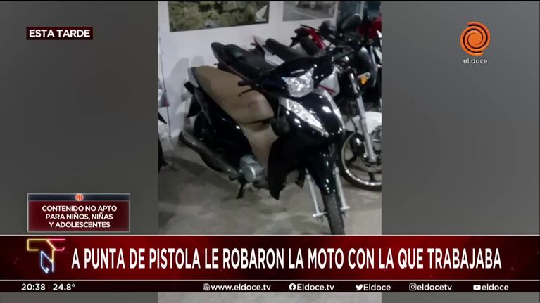 El dolor de un cordobés que le robaron su moto y medio para trabajar