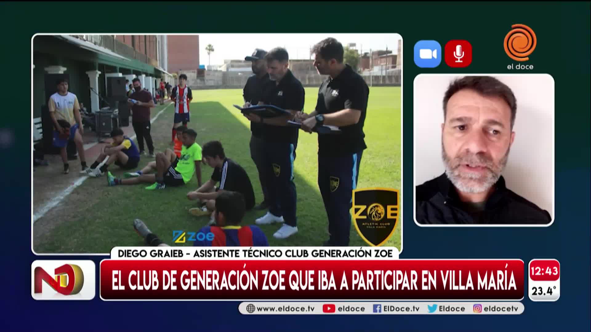 Graieb aclaró su rol en el equipo de fútbol de Zoe