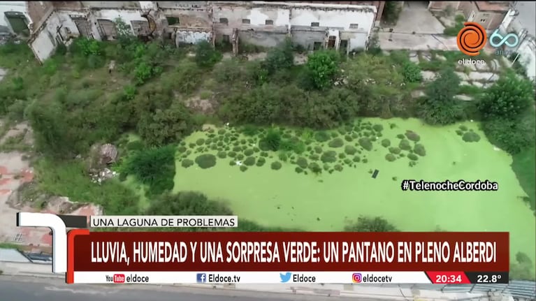 Vecinos se quejan por un pantano en pleno Alberdi