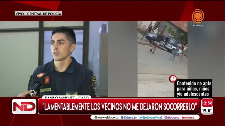 El policía que chocó a un nene con el patrullero dio su versión