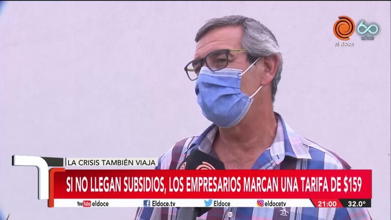 Transporte urbano: sin subsidios, los empresarios prevén una tarifa de $159