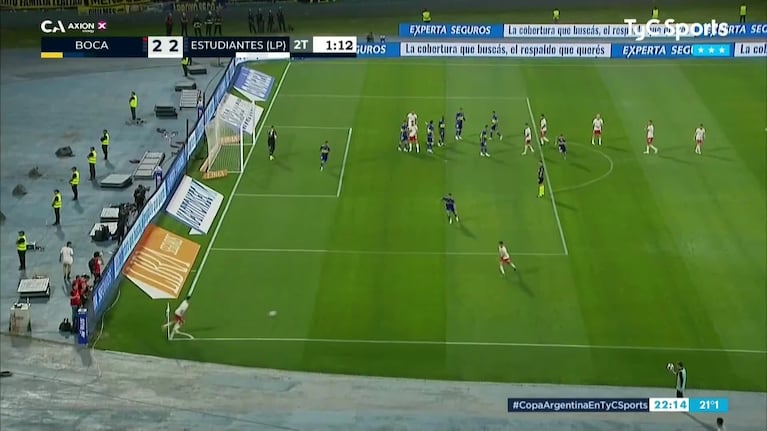 El gol de Boselli para el 2 a 2 de Estudiantes a Boca