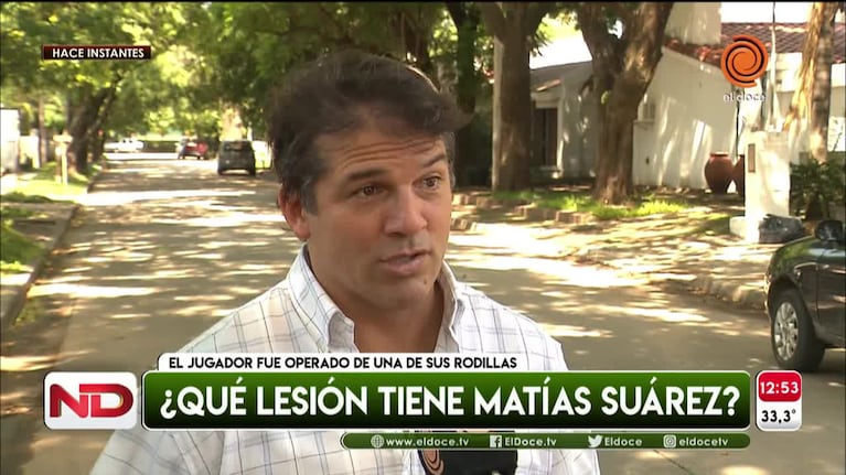 ¿Qué tiene Matías Suárez en la rodilla?