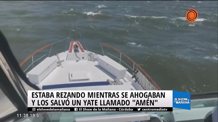 Se estaban ahogando: los salvó un yate llamado “Amén”
