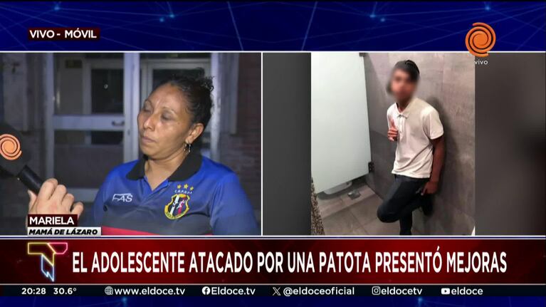 La mamá de Lázaro destacó la mejoría de su hijo tras el ataque en patota
