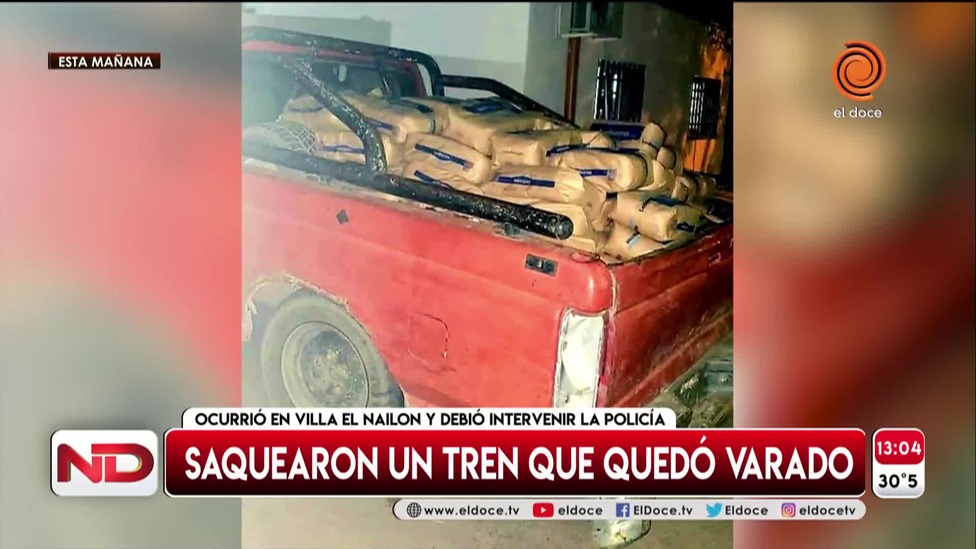 Así fue el saqueo al tren que quedó varado en Villa El Nailon