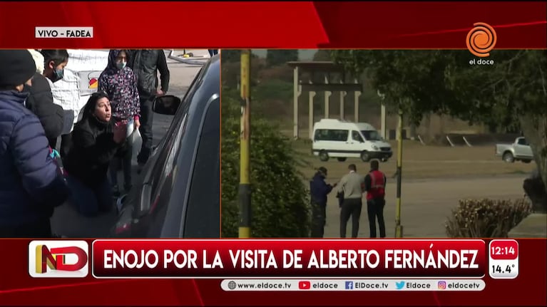 Fadea: protestas y enojo por la visita de Alberto Fernández