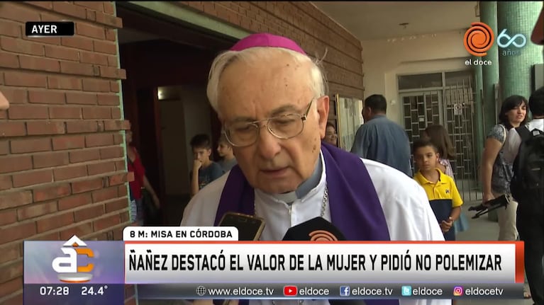 Monseñor Ñáñez: "A favor de la vida siempre"