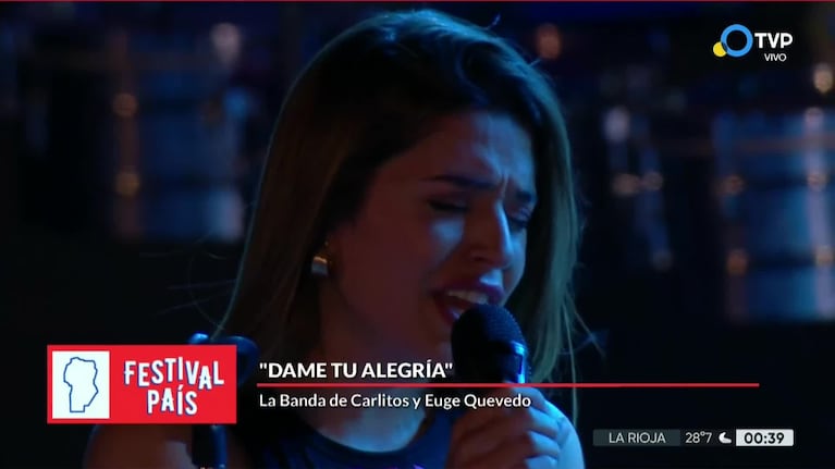 Euge Quevedo se quebró al cantar "Dame tu alegría"