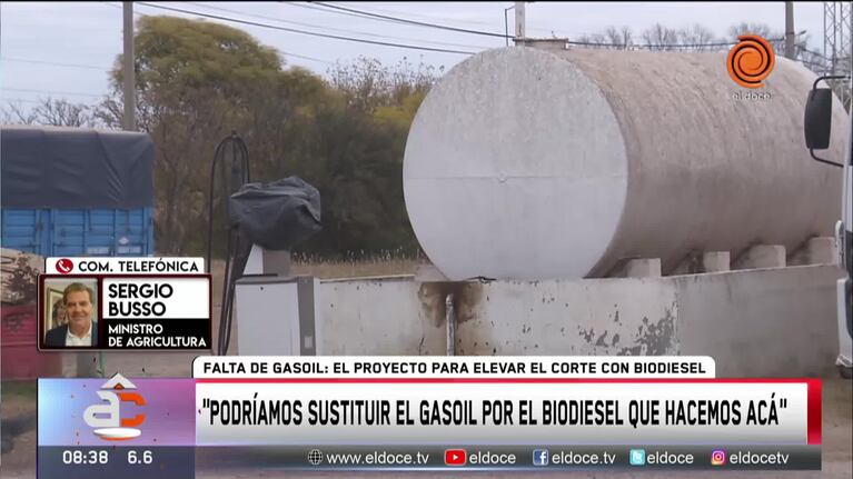 Falta de gasoil: la Provincia pide subir el corte de biodiesel